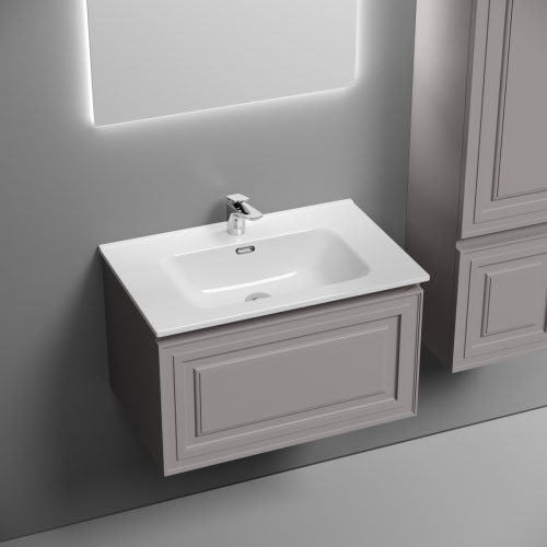 Тумба под раковину Sancos Very VR70SM 70х40 подвесная цвет серый - фото 4